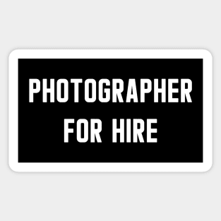 Photographer For Hire Sticker